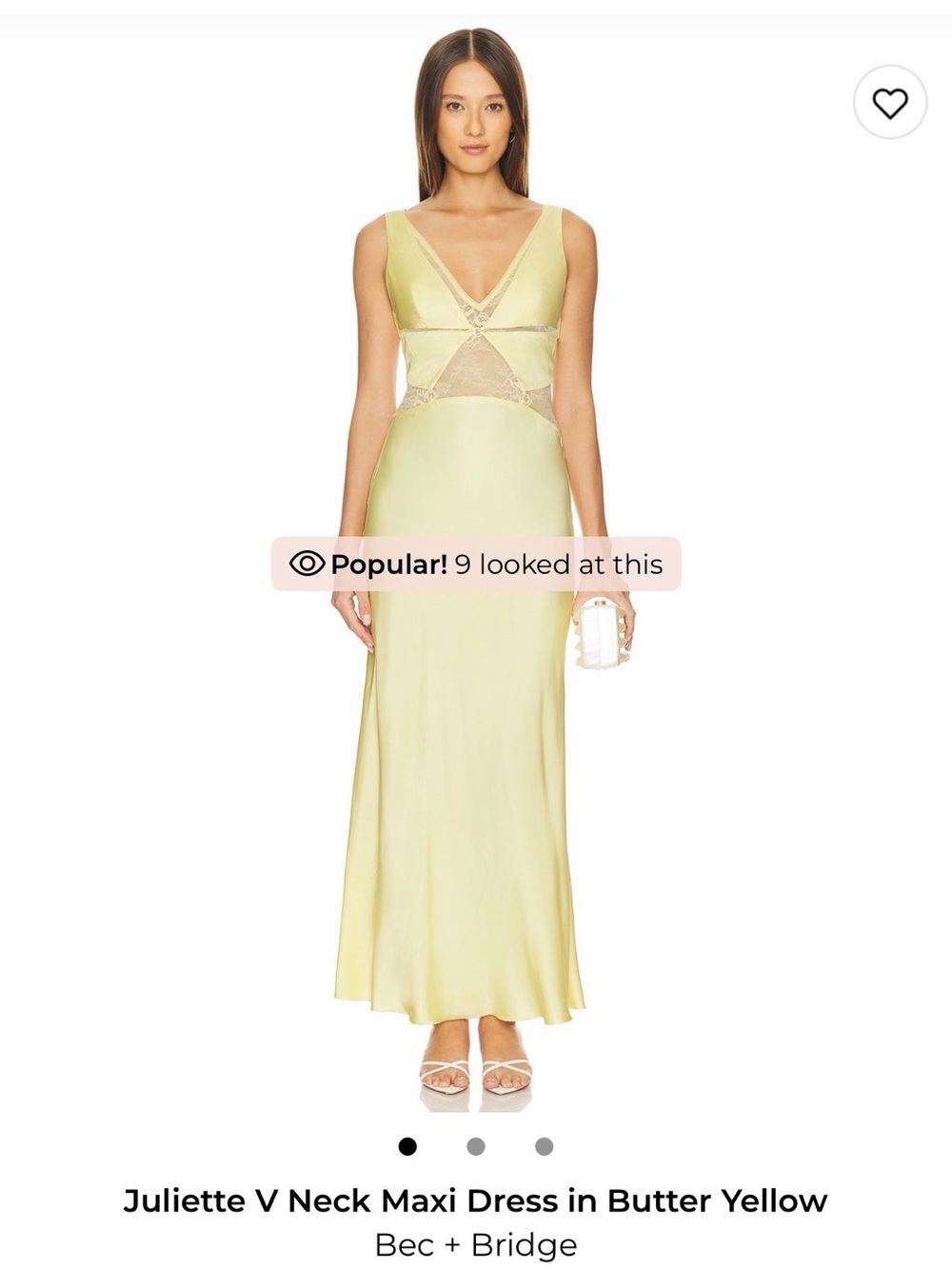 bec + bridge V-Neck Maxi Dress in Light Yellow